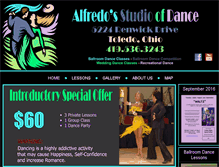 Tablet Screenshot of alfredosdancingclasses.com